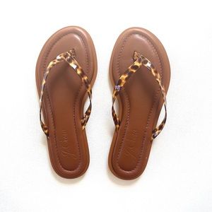 J CREW Tortoise Flip Flop Sandals